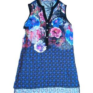 Robert Graham Silk Floral Tunic Top